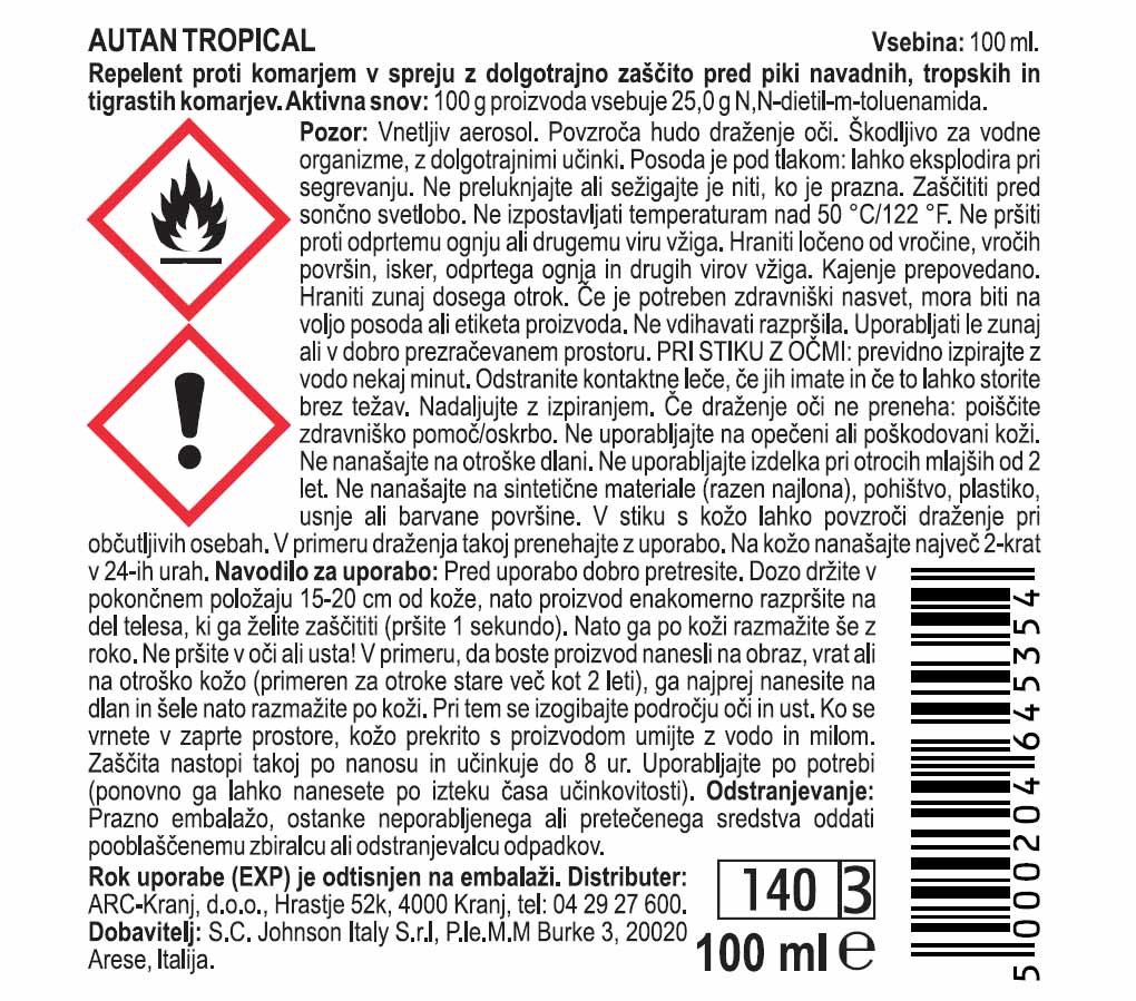 Autan Tropical sprej